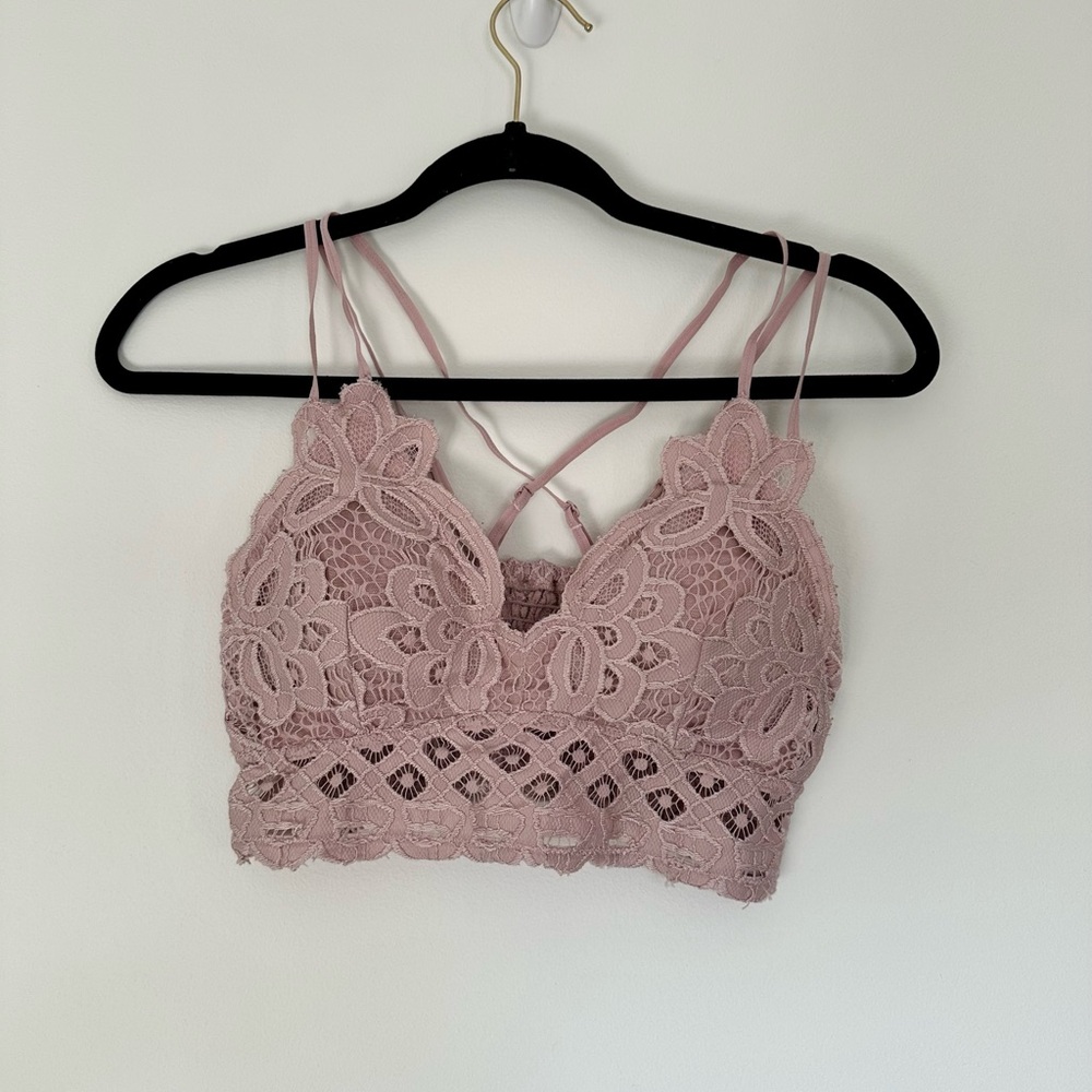 Anemone Dusty Pink Crochet Bralette